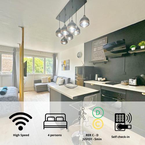 Juvisy-sur-Orge Apartment | Appartement élégant et cosy - 4Pers