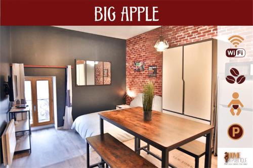 Auxerre Apartment | Big Apple - Studio paisible - parking gratuit - 2 personnes - Village Vaux 3 minutes Auxerre