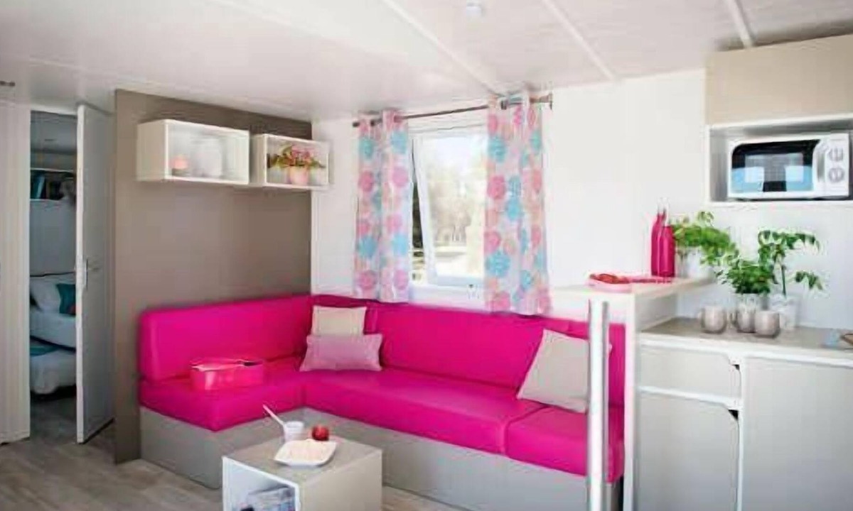 Bourgenay House | Camping maeva Club Les Dinosaures **** - Cozy 5-Room Mobile Home for 8 People + TV