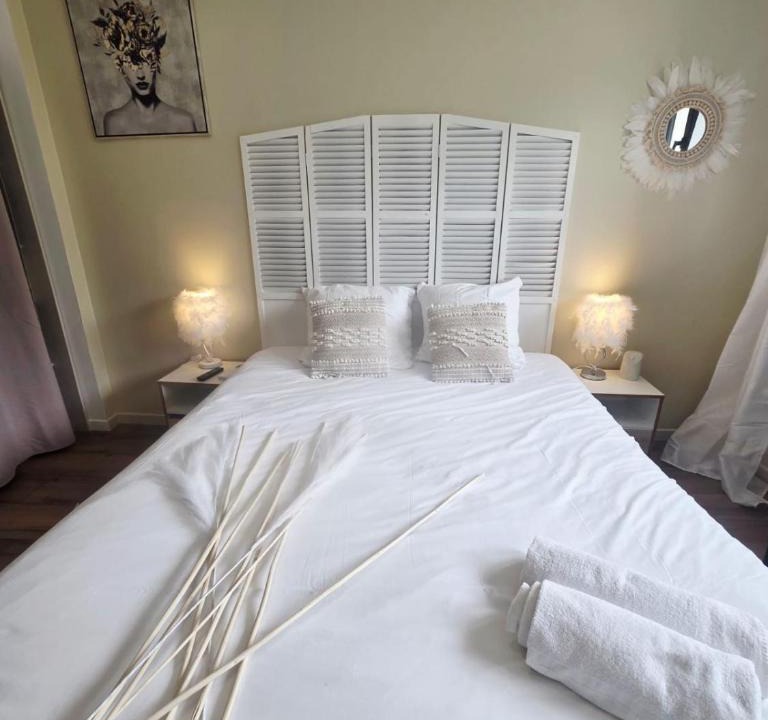 Sainte-Genevieve-des-Bois Apartment | Chambre Premium "Plume"- SDB privée & coin repas