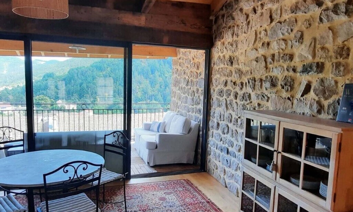 Saint-Martin-de-Valamas House | Cozy renovated old stone house with panoramic terrace. 8 guests.