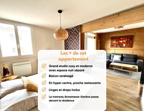 Ambilly Apartment | Grand studio aux portes de Genève