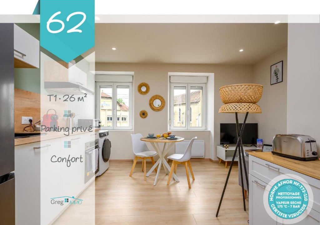 Vieux-Charmont Apartment | Le 62-Appart'Hôtel-GregIMMO