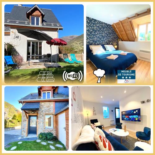 Saint-Mamet Ski Chalet | Les trois chalets - jardin terrasse 7 personnes - Saint Mamet Luchon