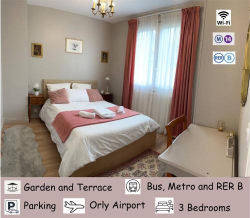 Arcueil Villa | Maison Grand Paris avec jardin et parking privé proche RER B et M14