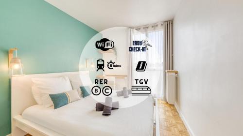 Quartier Centre Ville Apartment | Massy - AC - RER B&C - Easy Check-in