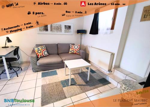 Plaisance-du-Touch Apartment | ORBIS - "Le Plaisant Maubec" - WiFi - 24h sur 24 - 7 jours sur 7