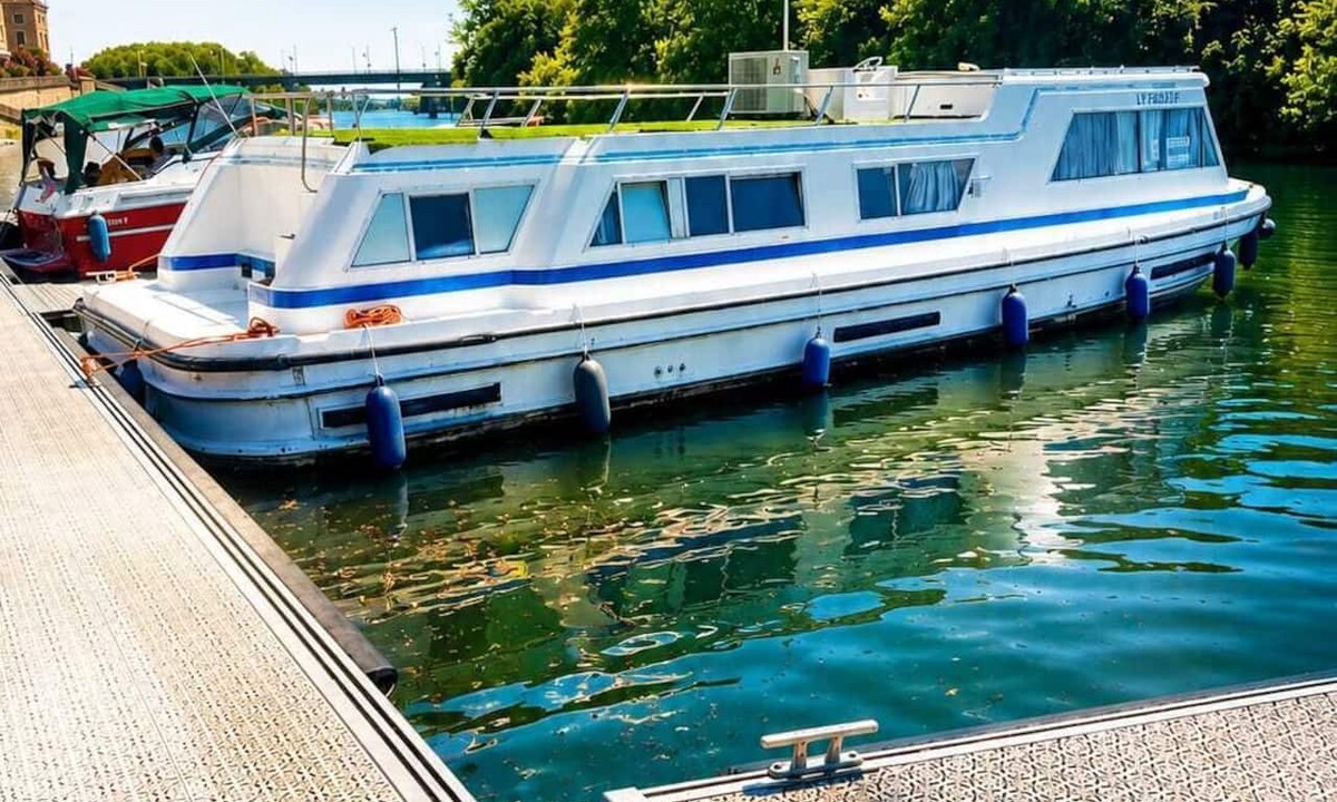 Saint-Usage Boat Rental | Pleasure boat docked at the pier, with the option to go out on the water