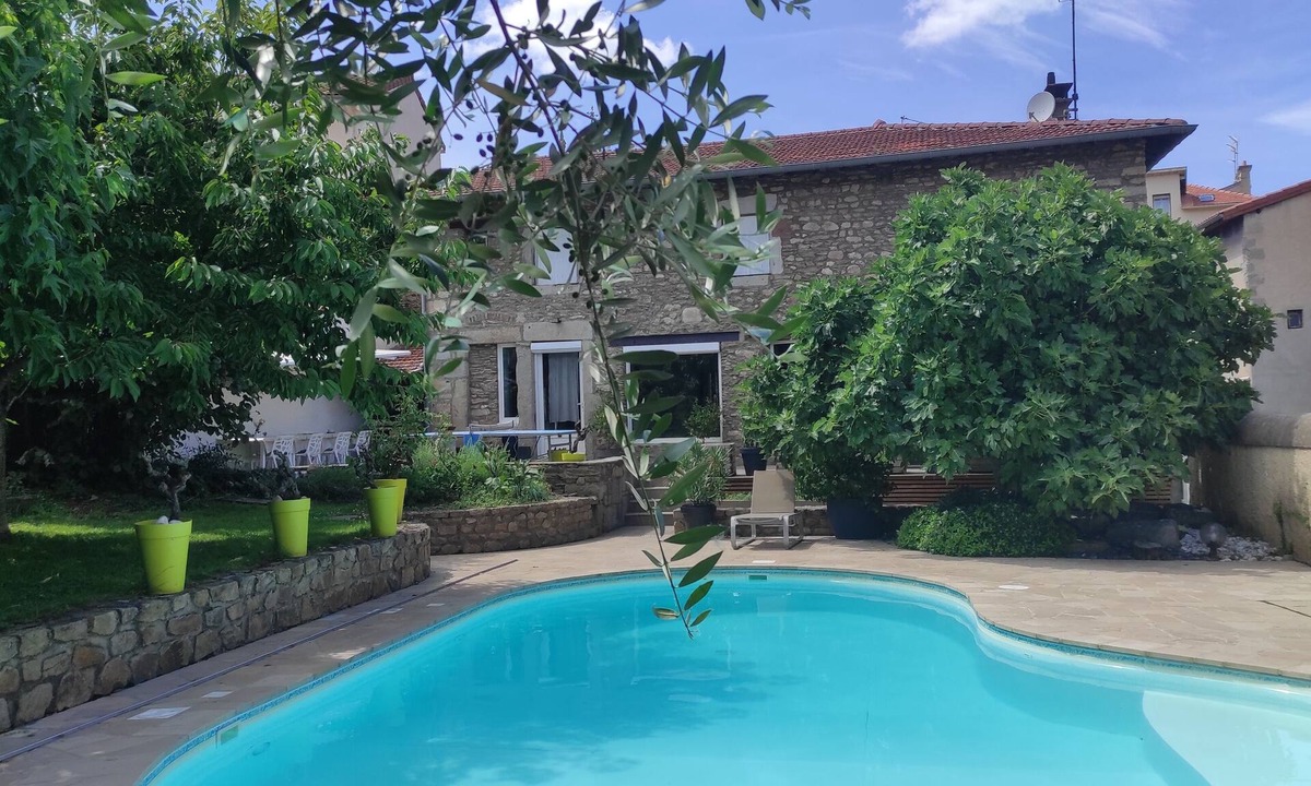 Saint-Paul en Jarez House | Vacation Rental 3 July 11 Renovated farmhouse with pool, sauna, hot tub, and air conditioning; hammock