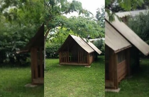 Hauterives Cabin | 1-bedroom Cyclo wood cabin (without bathroom) for 2 people