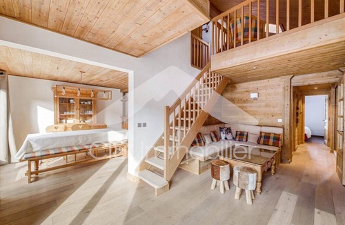 Meribel Centre Apartment | 100m from resort center, 4th floor, view mountain/ski slopes, balcony, fireplace or stove, tv