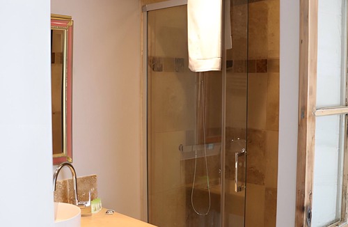 Charols Bed & Breakfast | Air-conditioned “Lavande” Guest Room on Garden Level with Mountain View