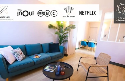 Quartier Atlantis Apartment | APARTMENT NEAR PARIS ☆ 8 PEOPLE ☆ RER TGV NETFLIX