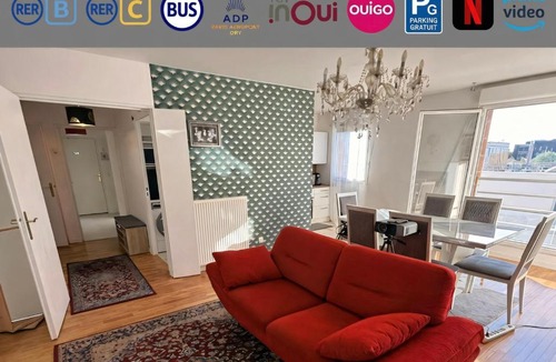 Quartier Atlantis Apartment | Appartement entier avec Parking inclus à Paris Massy à proximité immédiate du RER B et C et Gare TGV & Bus Orly aéroport et T12
