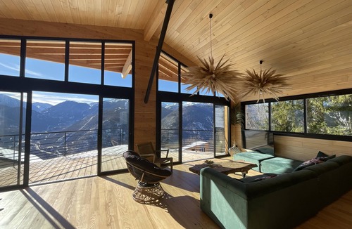 Ignaux Ski Chalet | Ax le Chalet Dignaux vue Panoramique sur la Vallée D'ax