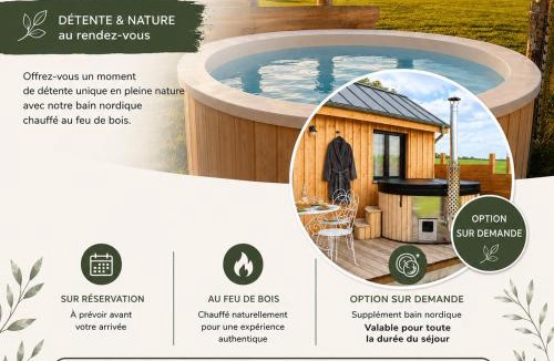 Hergugney House | Cabane cosy & bain nordique "La Mâh'nnotte"