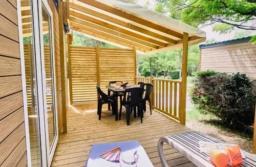 Lussas House | Camping maeva Escapades Ludo Parc * - Premium Mobile Home 4 Rooms 6 People Air Conditioned + TV