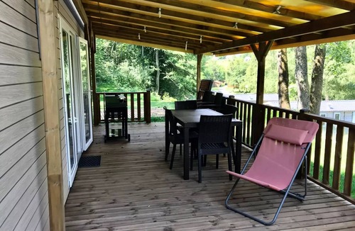 Saint-Theoffrey House | Campsite Flower Ser Sirant - Mobile Home Premium Lake View 4 Rooms 2 Bathrooms 6 People Air Conditioning