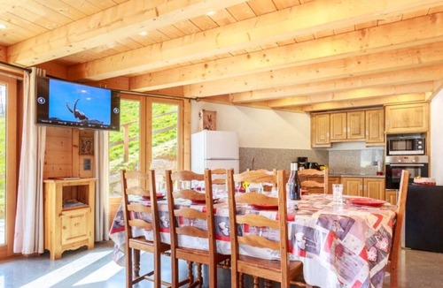 Beaufort Ski Chalet | Chalet 'Les Tarines 1' with Mountain View, Private Terrace and Wi-Fi