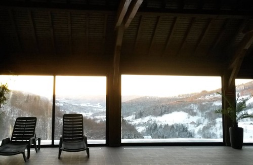 Fresse-sur-Moselle Ski Chalet | Chalet sleeps 2 to 8 nature quiet mountain heated indoor pool sauna