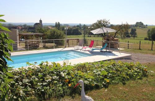 Vy-le-Ferroux House | Charmante maison bois avec piscine et animaux admis - FR-1-583-475