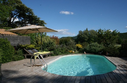 Saou House | Cottage 'Gite Du Chat Qui Pêche' with Mountain View, Private Pool and Wi-Fi