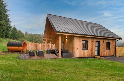Anould Ski Chalet | Cozy, high-end chalet with sauna, spa, air conditioning, foosball, and a pool