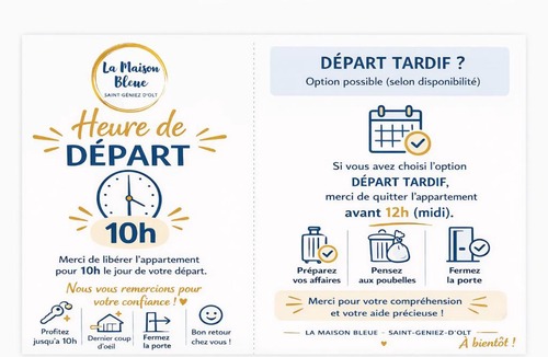 Saint-Geniez-d'Olt Apartment | La Maison Bleue - Appartements avec piscine dans la vallée du Lot