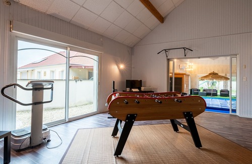 Brazey-en-Plaine Villa | Large gite sleeping 15 to 20 people indoor swimming pool and reception room