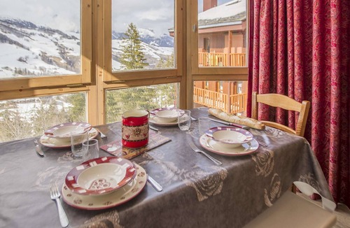 Valmorel Apartment | Le Cheval Blanc C3 - Exceptionnal apartment with a bow window overlooking the mountain and the.