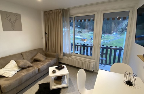 Laveissiere Apartment | Le Lioran Studio Classified 2* with balcony at the foot of the slopes