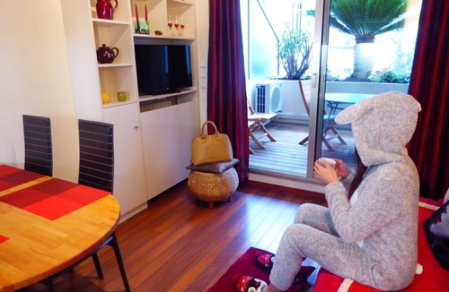 Cannes City Centre Apartment | "MADAME CHIC" . Distinguished and warm, the apartment is in its image .