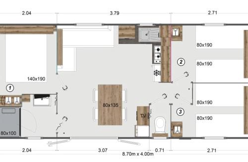 Nonette Other | Mobil-home, animaux admis - 8 pers. - API-1-52-2687