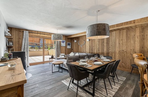 Le Praz Apartment | New apartment in Courchevel near slopes, 3 bedrooms, bunk beds, wifi, parking