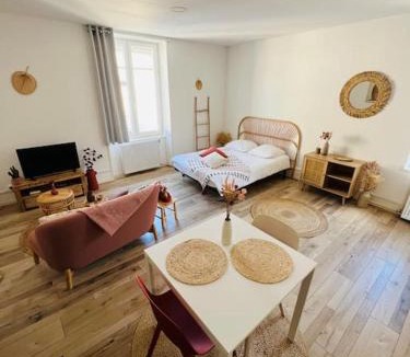 Luxeuil-les-Bains Apartment | Studio Renard, style bohème et atypique, Curistes