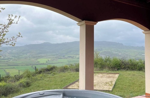 Saint-Jean-le-Centenier Villa | Villa with a pool and spa offering a spectacular view.