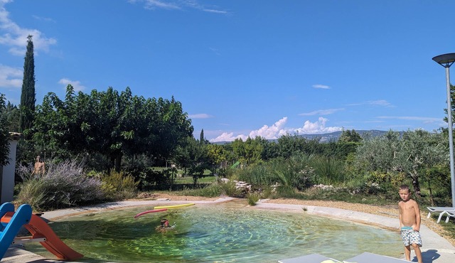 42M2 AIR-CONDITIONED CHALET WITH PRIVATE NATURAL POOL AT L'ISLE SUR LA SORGUE