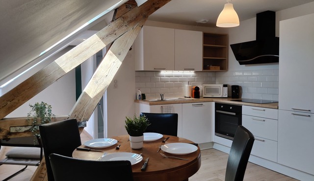 Atypical apartment with free private parking