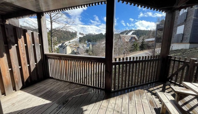Chalet at the foot of the slopes, le lioran, terrace, les estives