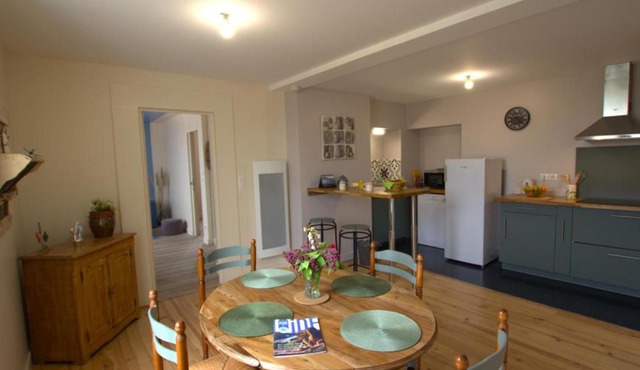 Charmant appartement au-dessus d'un salon de thé avec patio et décoration contemporaine - FR-1-496-298