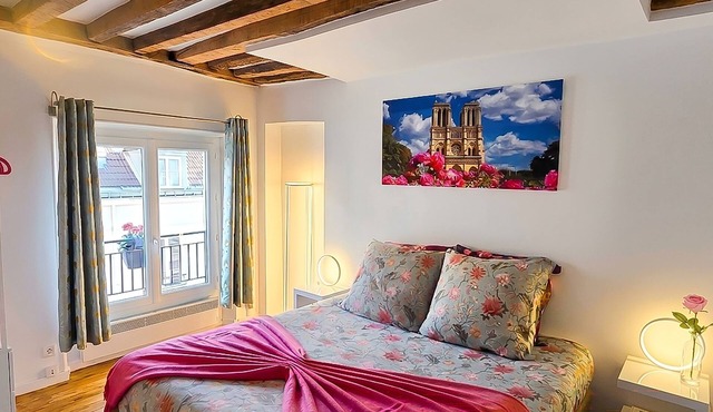 Charming 1820s Flat with Elevator & Queen size bed, near the Louvre