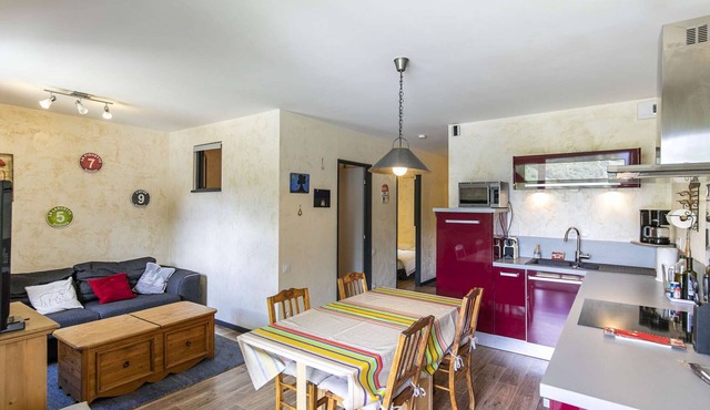 Charming apt 4 pers, terrace, private parking, near ski and thermal baths
