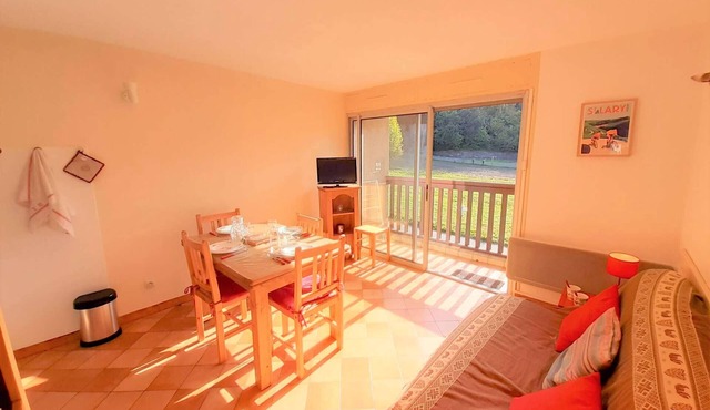 Charming T2 in Saint-Lary-Soulan with balcony, parking, and ski locker