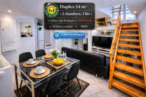 Duplex 54 m2, 2 chambres, 3 lits, CLIMATISATION, parking privé 500 m du centre - Gîtes La Tarine - LABEL GÎTE DE FRANCE