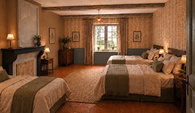 AU BOCAGE CHARMING FARMHOUSE WITH SWIMMING POOL GARDEN AND VIEWS OF THE BRIONNAIS COUNTRYSIDE