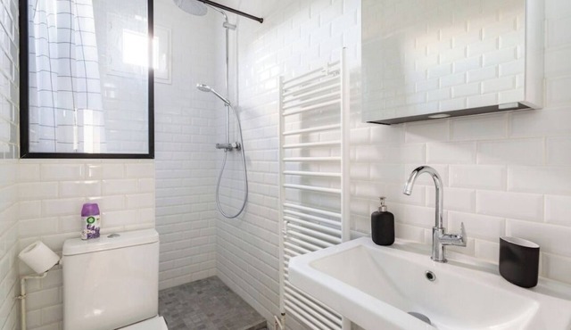 Fully-equipped 2-room apartment, refurbished, industrial style
