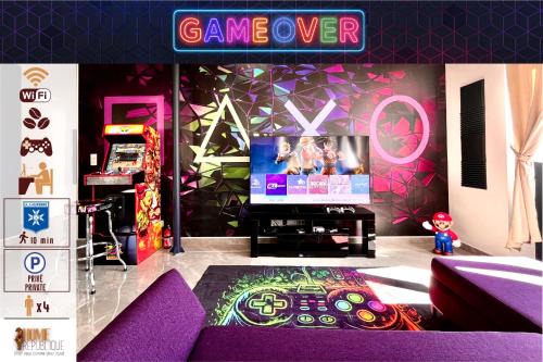 Game Over - 2 chambres - Parking privé - Homerepublique - Thématique Gaming