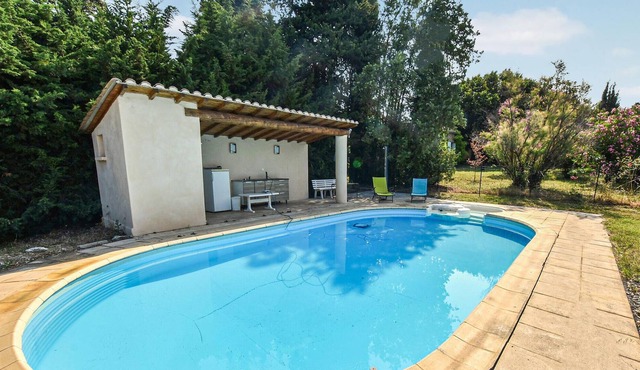Idyllic vacation home with private pool and panoramic views.