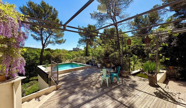 La maison du Barroux, house with swimming pool, calm and exceptional view