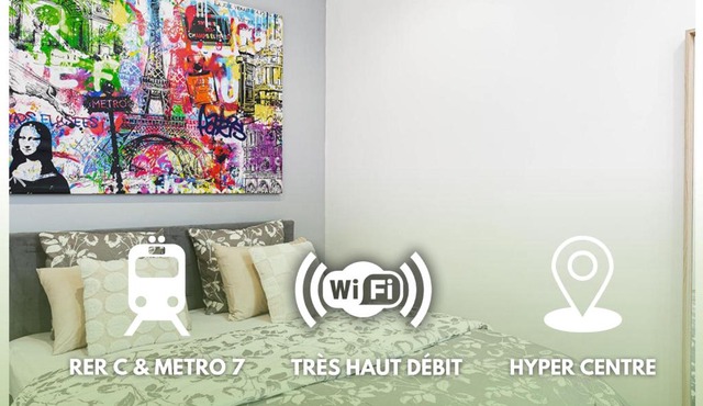 Le Parisii I Proche RER C & METRO 7 I 2-3 peoples